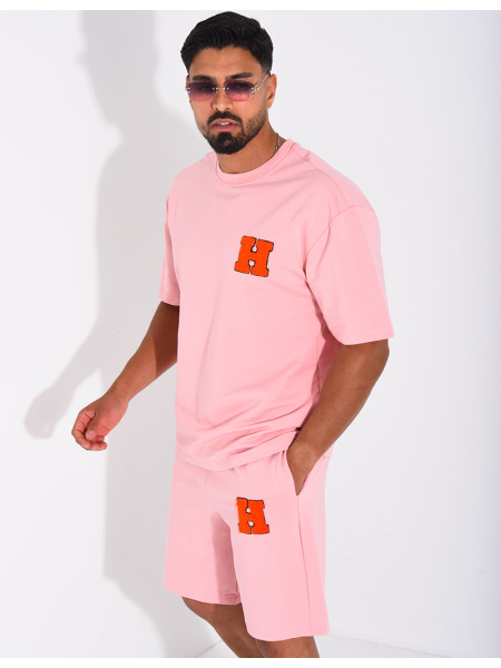 Ensemble short et t-shirt lettre H