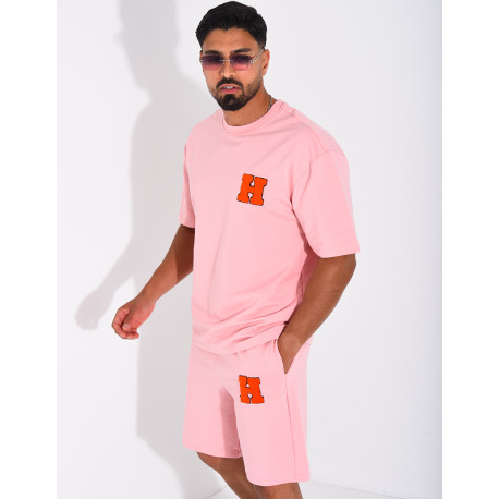 Ensemble short et t-shirt lettre H
