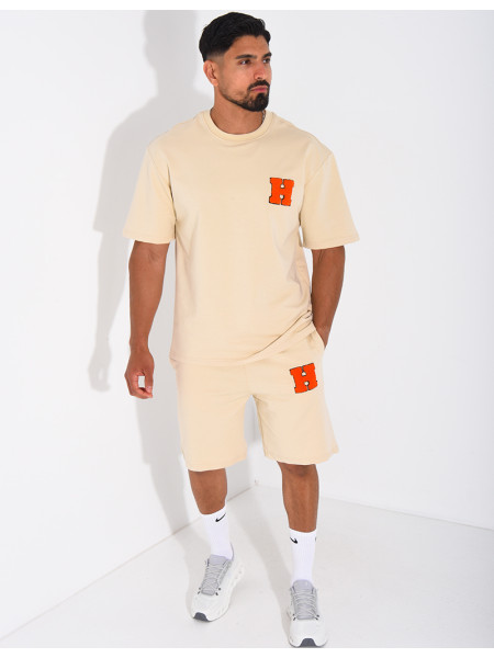 Ensemble short et t-shirt lettre H