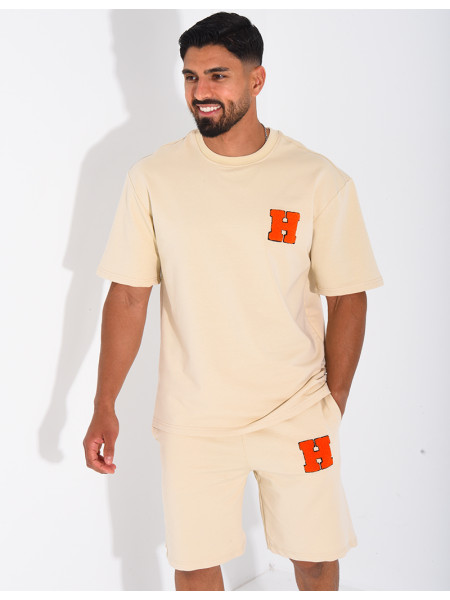 Ensemble short et t-shirt lettre H