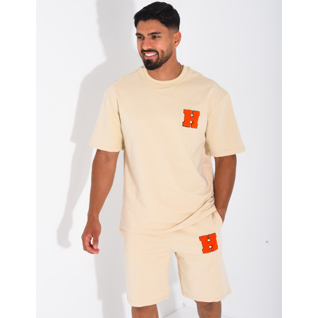 Ensemble short et t-shirt lettre H