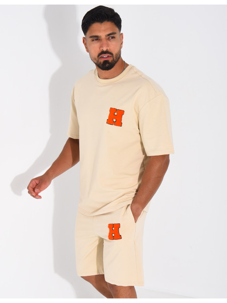 Ensemble short et t-shirt lettre H