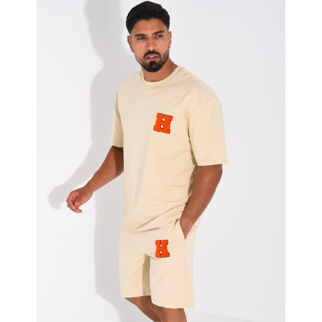 Ensemble short et t-shirt lettre H