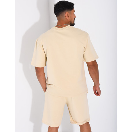 Ensemble short et t-shirt lettre H