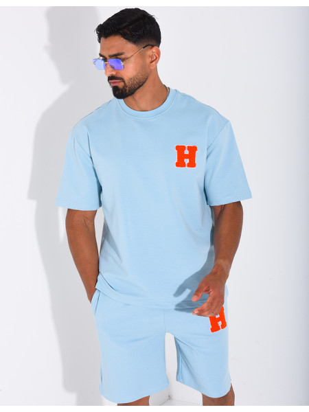 Ensemble short et t-shirt lettre H