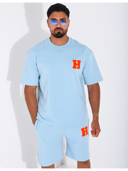 Ensemble short et t-shirt lettre H