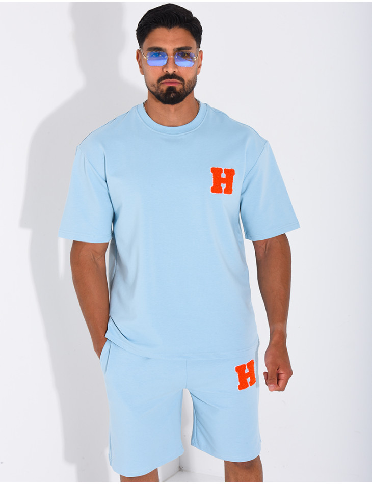 Ensemble short et t-shirt lettre H