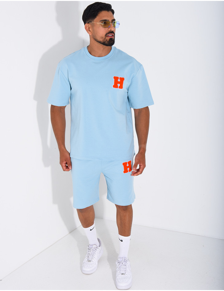 Ensemble short et t-shirt lettre H