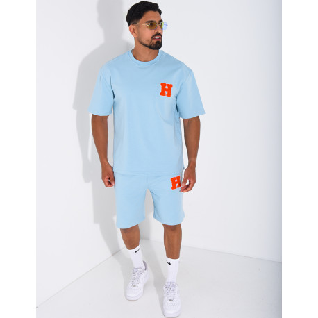 Ensemble short et t-shirt lettre H