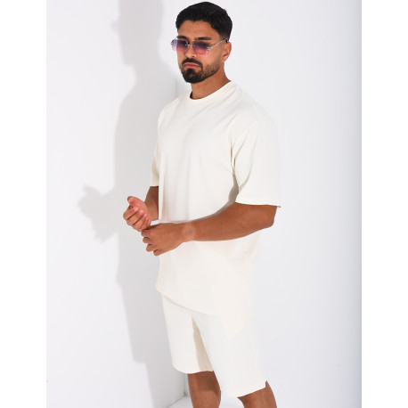 Ensemble texturé short et t-shirt