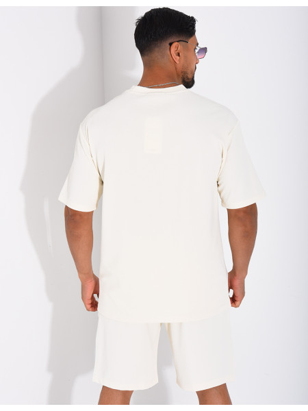 Ensemble texturé short et t-shirt