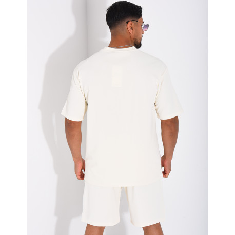 Ensemble texturé short et t-shirt