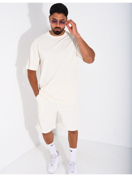 Ensemble texturé short et t-shirt