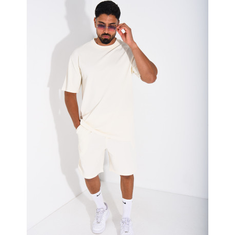 Ensemble texturé short et t-shirt