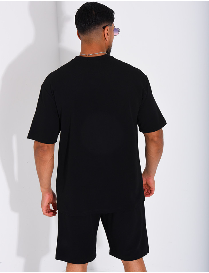 Ensemble texturé short et t-shirt