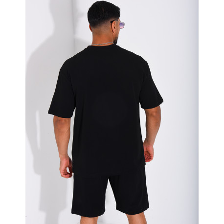 Ensemble texturé short et t-shirt
