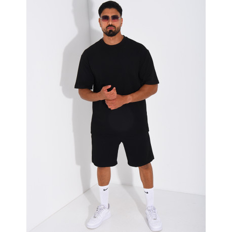 Ensemble texturé short et t-shirt