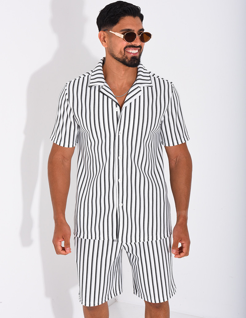Ensemble ajouré short et...