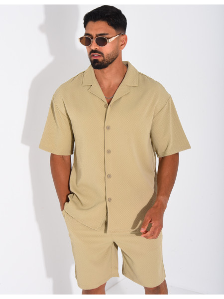 Ensemble texturé short et chemise