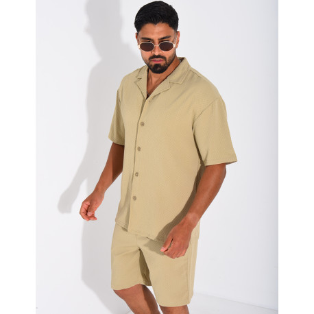 Ensemble texturé short et chemise