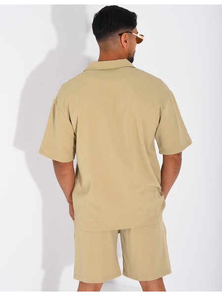 Ensemble texturé short et chemise