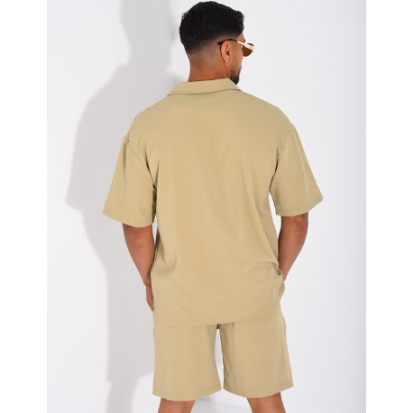 Ensemble texturé short et chemise