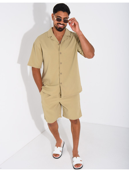 Ensemble texturé short et chemise