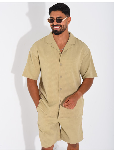 Ensemble texturé short et chemise