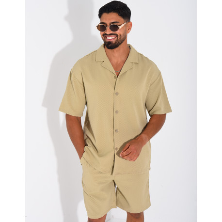 Ensemble texturé short et chemise