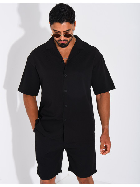 Ensemble texturé short et chemise