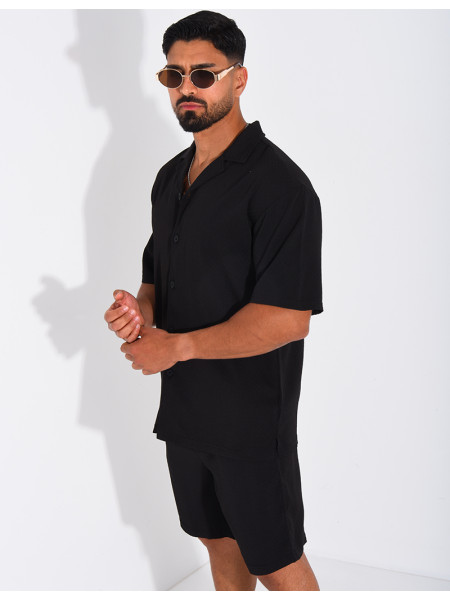 Ensemble texturé short et chemise