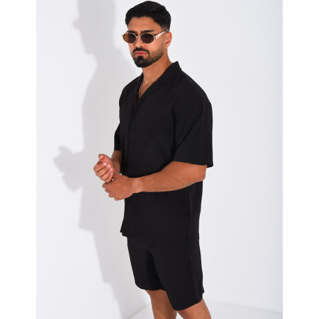 Ensemble texturé short et chemise