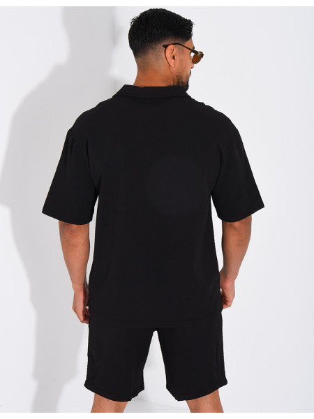 Ensemble texturé short et chemise