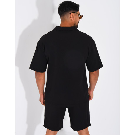 Ensemble texturé short et chemise