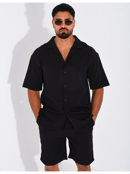Ensemble texturé short et chemise