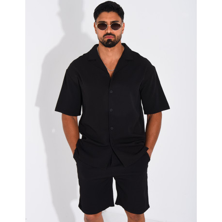 Ensemble texturé short et chemise