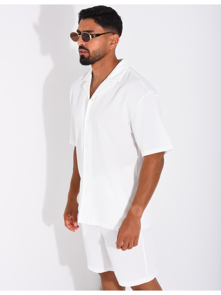 Ensemble texturé short et chemise