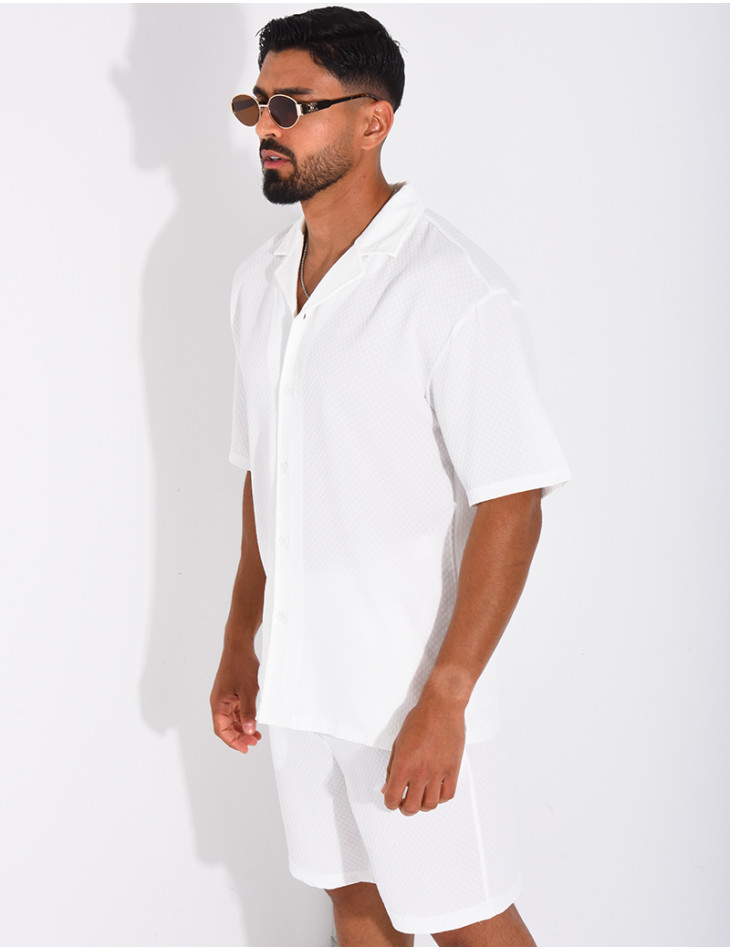 Ensemble texturé short et chemise