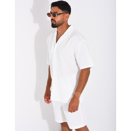 Ensemble texturé short et chemise