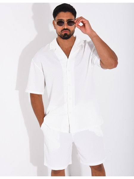 Ensemble texturé short et chemise