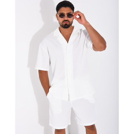 Ensemble texturé short et chemise
