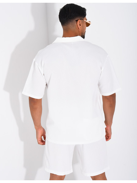 Ensemble texturé short et chemise