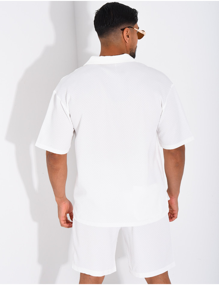 Ensemble texturé short et chemise