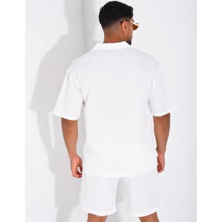 Ensemble texturé short et chemise