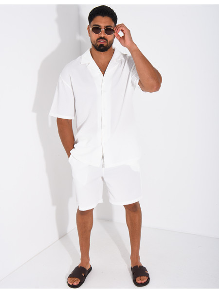 Ensemble texturé short et chemise