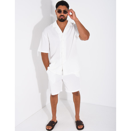 Ensemble texturé short et chemise