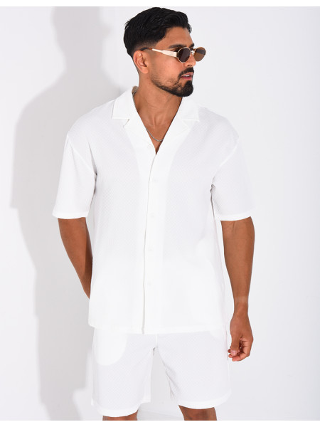 Ensemble texturé short et chemise