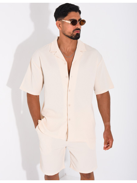 Ensemble texturé short et chemise