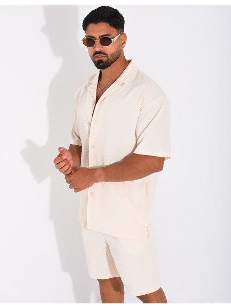Ensemble texturé short et chemise