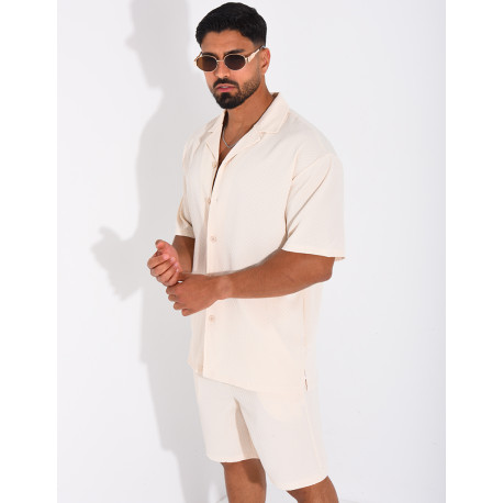 Ensemble texturé short et chemise